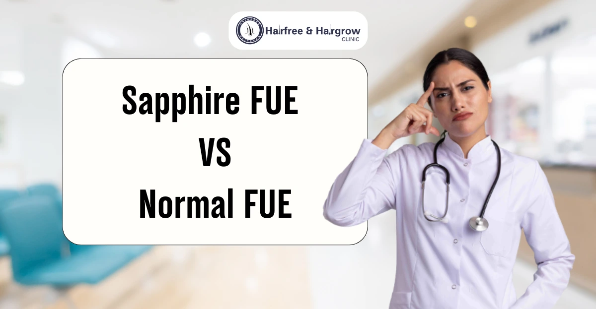 Male Hair Transplant 12 Sapphire FUE vs Normal FUE